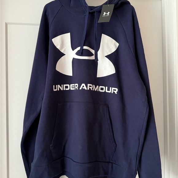 Under Armour Other - NWT- Mens XXL Under Armour Navy and White Pullover Hoodie